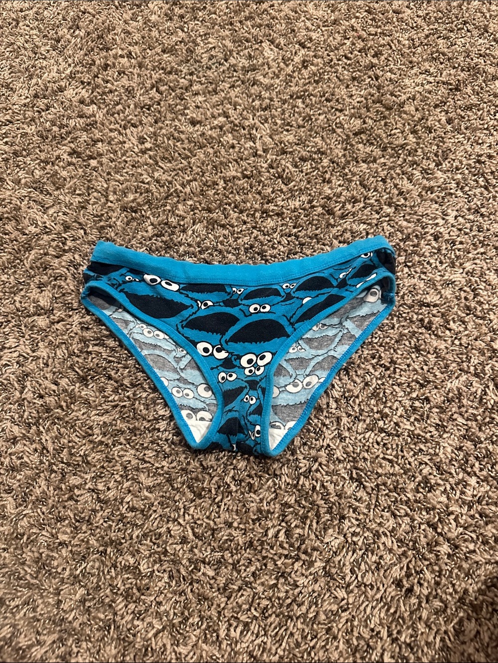 Sesame Street Cookie Monster Blue & Black Girls' Bikini Panties